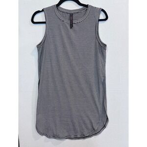 Betsey Johnson Performance Striped Sleeveless‎ longline Tank Top Athletic